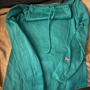 Black Dog Teal Women's Cowlneck Sweatshirt